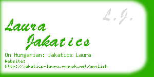 laura jakatics business card